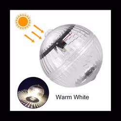 Floating Light Solar Water Float Ball LED Light Pool Waterproof Night Light for Garden Pond,Warm Light