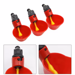 Automatic Filling Poultry Waterer Cups for Auto Watering Drinker System for Chickens, Ducks, , Turkeys Etc. 12Pcs