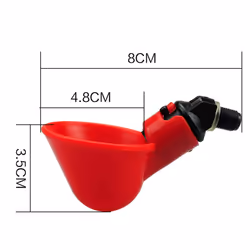 Automatic Filling Poultry Waterer Cups for Auto Watering Drinker System for Chickens, Ducks, , Turkeys Etc. 12Pcs