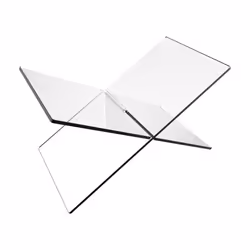 Acrylic Bookshelf Transparent Display Reading Rack Small