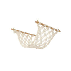 Macrame Fruit Hammock for Kitchen Under Cabinet, Hammock Fruit Holder Net and Hook for Hanging Fruit Basket