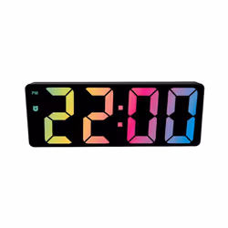 Digital Alarm Clock Colorful LED Screen Display Modern Desktop Clock LED Clocks