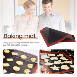 2 Pcs Silicone Baking Mat Sheet,Non-Stick Oven Liner Perforated Mesh Pad,Baked Bread Mat,Double-Sided Available