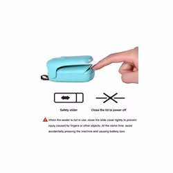 Mini Bag Sealer,2 in 1 Heat Sealer with Cutter,Bag Heat Sealer Handheld Portable Vacuum Sealers for Food Storage,Brown
