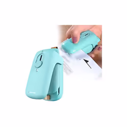 Mini Bag Sealer,2 in 1 Heat Sealer with Cutter,Bag Heat Sealer Handheld Portable Vacuum Sealers for Food Storage,Brown