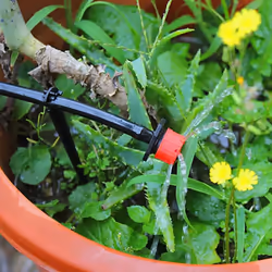 200 Adjustable Irrigation Drippers with Drip Irrigation Kit for Garden Watering Fitting