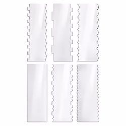 CNNOTEPAD 6PCS Acrylic Cake Spatulas, Cream Smooth Spatulas