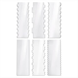 CNNOTEPAD 6PCS Acrylic Cake Spatulas, Cream Smooth Spatulas
