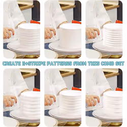 CNNOTEPAD 6PCS Acrylic Cake Spatulas, Cream Smooth Spatulas