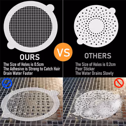 60 Pack Disposable Hair Catcher Disposable Shower Drain Hair Catcher Mesh Stickers Screen Hair Catchers