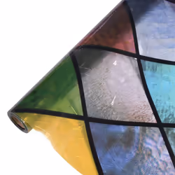 Privacy Window Film, Stained Glass Rainbow Window , Glue Free 3D Decorative Window Stickers for Home, Office 60cm