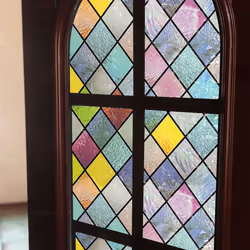 Privacy Window Film, Stained Glass Rainbow Window , Glue Free 3D Decorative Window Stickers for Home, Office 60cm