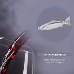 1 Pcs Fish-Shape Hip Flask 5Oz Mini Pocket Flask Stainless Steel Party Drinkware for Outdoor