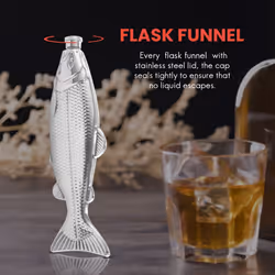 1 Pcs Fish-Shape Hip Flask 5Oz Mini Pocket Flask Stainless Steel Party Drinkware for Outdoor
