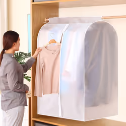 1PCS Dust Cover Clothes Hanging Bag Enclosed Clothes Rack Floor Hanger Cover Storage Cover B