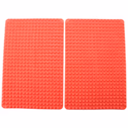 Silicone Baking Mat Pyramid Sheets Cooking Pan,Best Healthy Fat Reducing Non Stick Cooking Mat for Baking Mat 2Pc Red