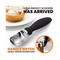 Ice Cream Scoop with Comfortable Handle Black