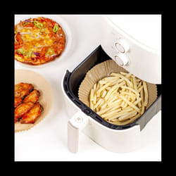 120PCS AirFryer Paper Disposable Non-Stick Round Oven Pan Oil-Proof Household BBQ Plate Liner Kitchen Baking Accessories