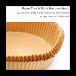120PCS AirFryer Paper Disposable Non-Stick Round Oven Pan Oil-Proof Household BBQ Plate Liner Kitchen Baking Accessories