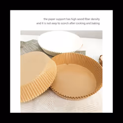 120PCS AirFryer Paper Disposable Non-Stick Round Oven Pan Oil-Proof Household BBQ Plate Liner Kitchen Baking Accessories