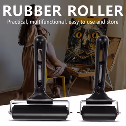 Rubber Roller, Set of 2 , Ink Brayer Roller perfect for Printmaking, Wallpapers, Block Printing Stamping