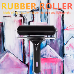 Rubber Roller, Set of 2 , Ink Brayer Roller perfect for Printmaking, Wallpapers, Block Printing Stamping