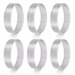 Circular Stainless Steel Porous Tart Ring Bottom Tower Pie Cake Mould Baking ToolsHeat-Resistant Perforated Cake Mousse