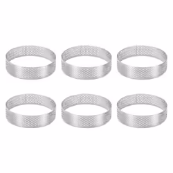 Circular Stainless Steel Porous Tart Ring Bottom Tower Pie Cake Mould Baking ToolsHeat-Resistant Perforated Cake Mousse