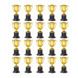 20PCS Mini Plastic Gold Cups for Party Children Early Learning Toys Prizes Children's Holiday Trophy Reward