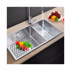 Silicone Sink Protectors for Kitchen, Folding Non- Sink Mat Grid for Bottom of Stainless Steel Porcelain Sink 1Pcs