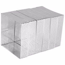 6PCS Square Stainless Steel Porous Tart Ring Bottom Tower Pie Cake Mould French Baking Household Tart Ring
