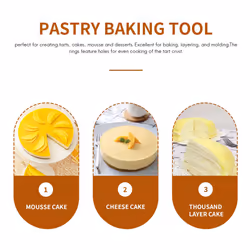 6PCS Square Stainless Steel Porous Tart Ring Bottom Tower Pie Cake Mould French Baking Household Tart Ring
