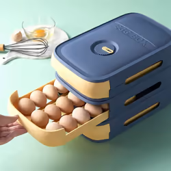 Drawer Type Refrigerator Egg Storage Box, with Date Reminder