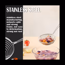 6 Pieces Stainless Steel Mesh Skimmer Spoon Hot Pot Strainer Scoops for Kitchen Cooking Frying Food
