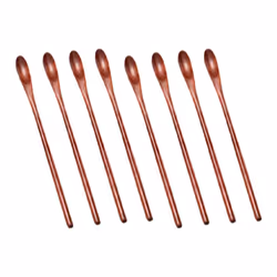 Wood Iced Tea Spoons Small Stirring Spoon Long Handle Cocktail Spoons Wood Wooden Coffee Mixing Spoons 8 Pieces