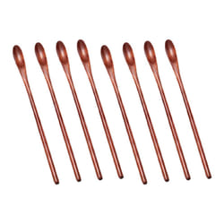 Wood Iced Tea Spoons Small Stirring Spoon Long Handle Cocktail Spoons Wood Wooden Coffee Mixing Spoons 8 Pieces