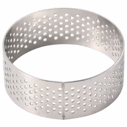 10 Pack 5Cm Stainless Steel Tart Ring, Heat-Resistant Perforated Cake Mousse Ring, Round Ring Baking Tools