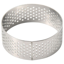 10 Pack 5Cm Stainless Steel Tart Ring, Heat-Resistant Perforated Cake Mousse Ring, Round Ring Baking Tools