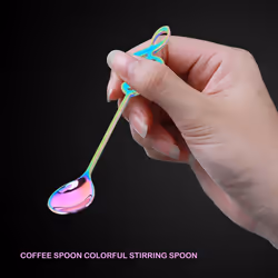 Music Note Spoons 6-Pack Cute Teaspoons 18/10 Stainless Steel Musical Notation Shaped Coffee Spoons