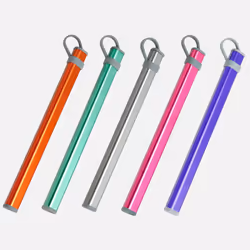 2X Chopsticks Storage Tubes Aluminum Alloy Box Case for Titanium Chopsticks Storage Box Without Chopsticks Gray