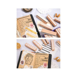 10 Pcs Vintage Strip Flower Lace Stamp DIY Wooden Rubber Stamps for Scrapbooking Stationery Scrapbooking Standard Stamp