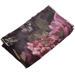 Glass Door Decorative Curtain Bedroom Voile Curtain Tulle with Lace Ham Pendants French Window Drape Sheer, Purple