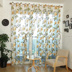 Glass Door Decorative Curtain Bedroom Voile Curtain Tulle with Lace Ham Pendants French Window Drape Sheer, Purple