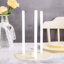 50 PCS Plastic White Cake Dowel Rods for Tiered Cake Construction and Stacking