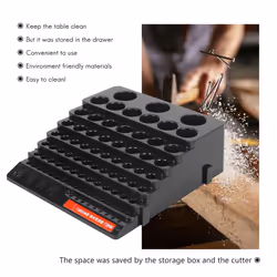 Drill Bit Storage Box Milling Cutter Saving Space Drill Finishing Holder Organizer Case Box DIY Woodworking Use