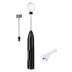 Handheld Electric Egg Beater Frother Foamer with USB Charger Cake Tool for Coffee Latte Kitchen Mixer