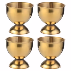 Egg Cups Set Stainless Steel Eggs Hard Boiled Eggs and Soft Tray Tool Holders Kitchen, Gold