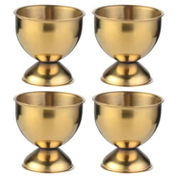 Egg Cups Set Stainless Steel Eggs Hard Boiled Eggs and Soft Tray Tool Holders Kitchen, Gold