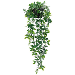 1 Pack Artificial Hanging Plants Potted Plants for Indoor Outdoor Shelf Wall Decor