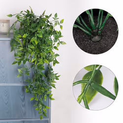 1 Pack Artificial Hanging Plants Potted Plants for Indoor Outdoor Shelf Wall Decor
